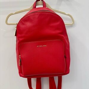 Michael Kors Red Backpack